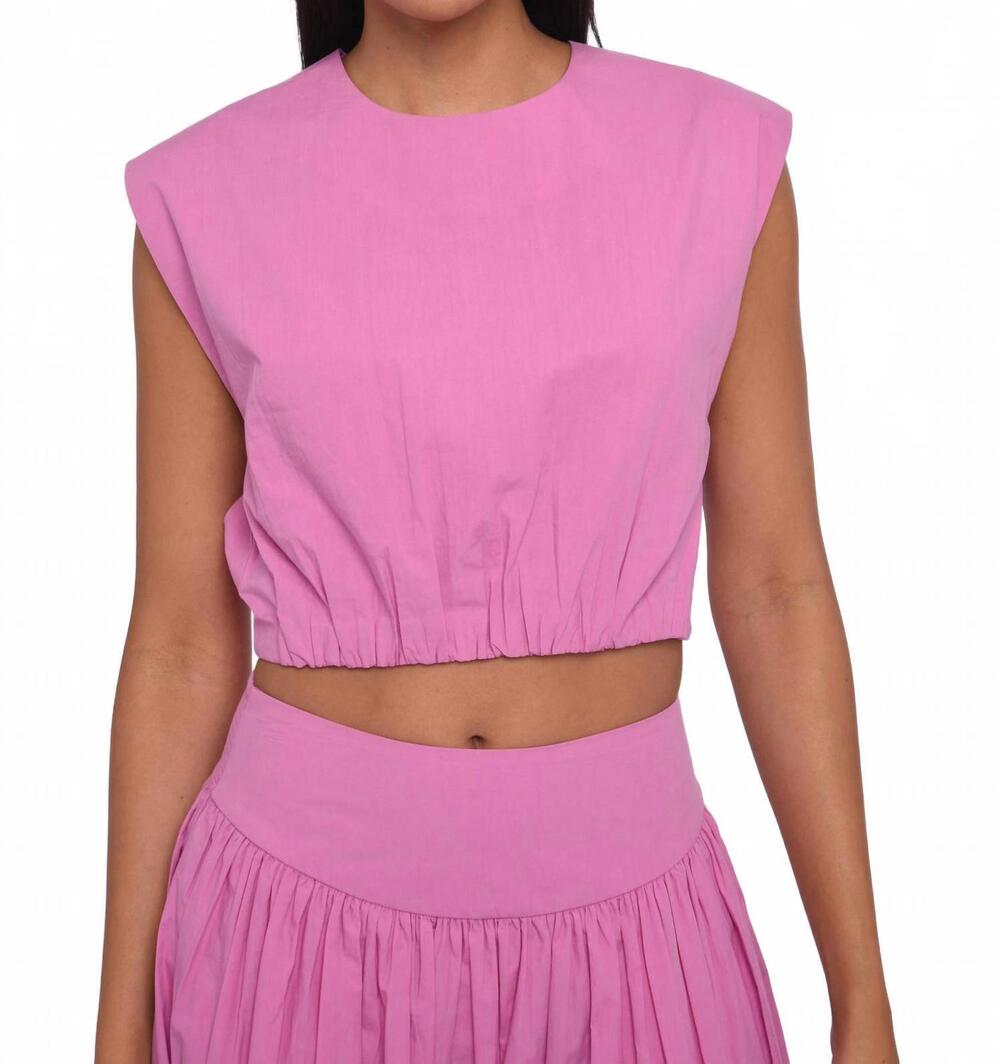 NEW LOVE THE LABEL cambrie crew neck tank top in radiant orchid